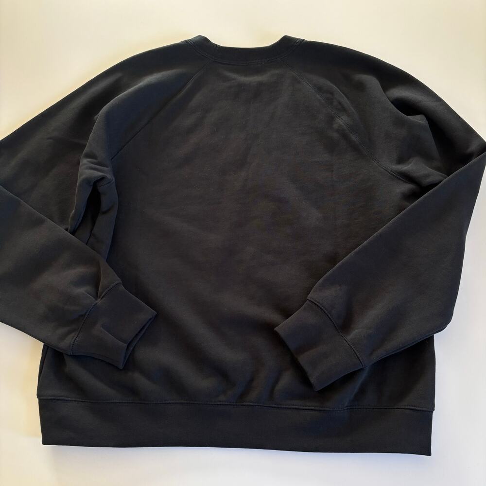 EVERLANE 100% Human French Terry Sweatshirt Black & White Women's Large Cotton - Picture 6 of 6